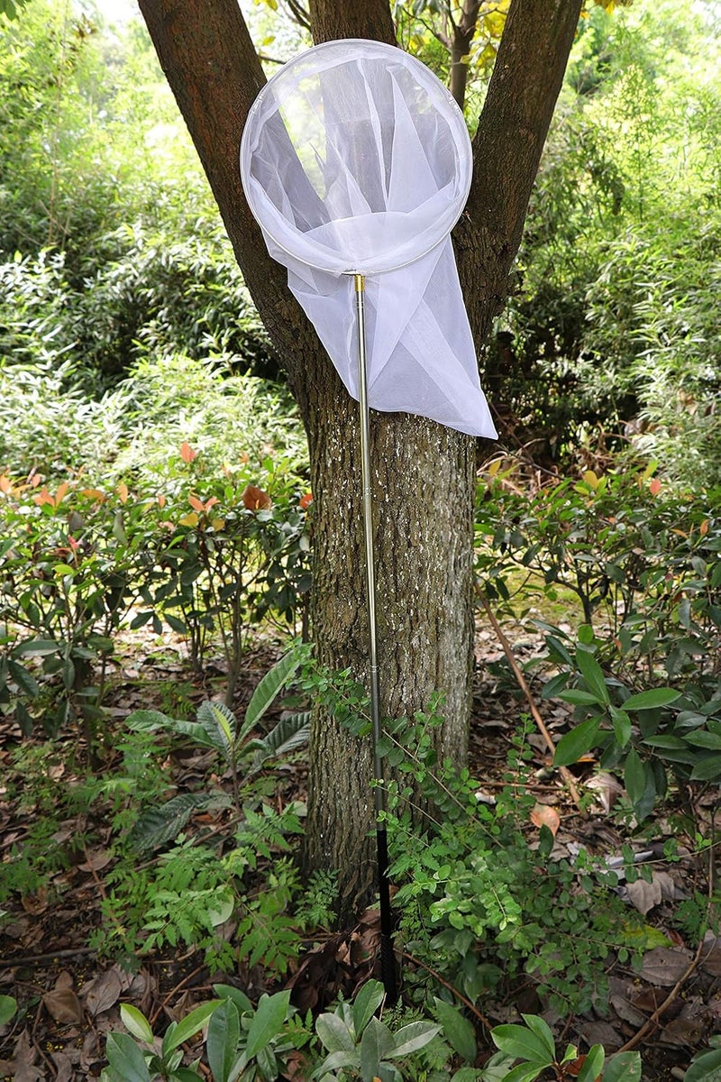 RESTCLOUD Professional Insect and Butterfly Net with 14" Ring, 26" Net Depth, 59" Telescopic Handle Full Extends to 73" Stainless Lockable - Image 5